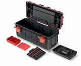 Kistenberg Werkzeugkiste Werkzeugkoffer Werkzeugkasten Werkstattkiste Toolbox Organizer im Deckel mit Boxen und Trennwänden, wasser- /staubdicht, Kunststoff S-Block Pro Abmessungen: 650 x 280 x 280 mm