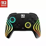 Turtle Beach Afterglow Wave Schwarz Kabelloser RGB-Gaming-Controller offiziell lizenziert für Nintendo Switch 2