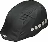 ABUS Regenkappe für Helme - Regenschutz mit dekorativen Reflektoren und Gummizug - wasserabweisend – Schwarz