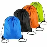 Gjinxi 4 Stück Kordelzugbeutel Rucksack mit Kordelzug Sporttasche Turnbeutel Gym String Bag für Damen Herren Jungen Gymsack Schwimmbeutel Turnsackerl Sportbeutel für Fitnessstudio Reisen Urlaub Strand