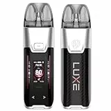‌Vaporesso Luxe XR Max 2 Kit 80W – E-Zigarette Knopfzug (Button Draw), integrierter 3200-mAh-Akku, 5-ml-Pod-Kartusche, GTX-Heizwendel, MTL/DTL-Modus, No Nicotine (Silber)