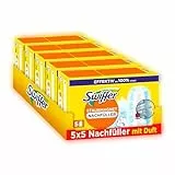 Swiffer Staubmagnet Nachfüllpackung, 25 Tücher (5×5) mit Febreze-Duft, Fängt Und Schließt 3-mal Mehr Staub Und Haare Ein Als Herkömmliche Staubwedel