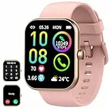 Smartwatch Damen, 1,96'HD Touch Fitnessuhr mit Telefonfunktion, Smart Watch Fitness Tracker mit Pulsmesser Schlafmonitor Schrittzähler, 113+Sportmodi IP68 Wasserdicht Sportuhr für iOS Android