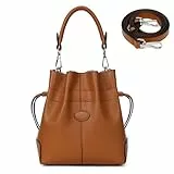 CHAMAIR Kleine Umhängetasche Damen Schultertasche Luxus Designer Handtasche Damen Klein Crossbody Bag Damen-Henkeltaschen PU Leder Bucket Bag Handbags mit Abnehmbarem Schultergurt