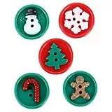 Healifty 50 Stück Weihnachtsknöpfe Verzierungen Weihnachtsbaum Schneeflocke Schneemann Zuckerstange Lebkuchendeko Nähen Basteln Knöpfe (zufälliger Stil)
