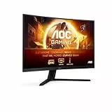 AOC CQ32G4VE 31.5 Zoll Curved, WQHD Gaming Monitor, 180Hz, Fast VA Panel, 0.5ms MPRT, Adaptive Sync, HDR10, FreeSync, (2560x1440 HDMI 2X 2.0 DP 1x 1.4) Schwarz