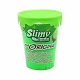 SLIMY Original Becher 80g Grün - Original Slimy Slime, der Klassiker unter den Spielmassen, natürlich sicherer Schleim Spielspaß für Kinder, elastische Spielknete (Spielzeug ab 3 Jahre)