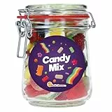 World of Sweets Candy Mix Süßigkeiten Glas 500g – bunte Fruchtgummi-Mischung im Schraubglas – Geschenkidee zum Geburtstag, Mitbringsel & kleine Aufmerksamkeit