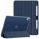 HGWALP Klar Hülle für iPad (A16) 11th Gen 11 Zoll (2025)/iPad 10th Gen 10.9' (2022),Ständer Cover mit Harte durchsichtige Rückseite,Touch ID, Automatischer Schlaf/Aufwachen & Stylus Halter-Marine Blau