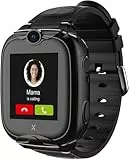 XPLORA XGO 2 - Telefon Uhr für Kinder (SIM-frei) - 4G, Anrufe, Nachrichten, Schulmodus, SOS-Funktion, GPS, Kamera, LED-Licht und Schrittzähler - 2 Jahre Garantie (SCHWARZ)