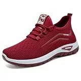 Kimily-UK Damen Freizeitschuhe Atmungsaktive Strick-Sneakers Leichte Bequeme Laufschuhe rutschfeste Sportschuhe für Spaziergänge, Training und Alltag