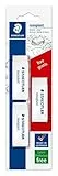 STAEDTLER 526 B20BK3P Radierer rasoplast phtalat- und latexfrei, 65 x 13 x 23 mm, 3 Stück auf Blisterkarte, 1 Stück gratis, weiß