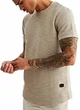 Leif Nelson T-Shirt Herren Sommer Rundhals-Ausschnitt (Grau, Größe S), Regular Fit Herren-T-Shirt 100% Baumwolle, Casual Basic Männer T-Shirt Kurzarm