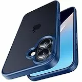 CASEKOO Matt Power für iPhone 16 Hülle [TOP Militärschutz] Stoßfeste Kratzfeste Schutzhülle (Anti-Fingerabdruck) Dünne Griffige Mattierte Handyhülle iPhone 16 Case Slim, Blau