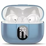 AI Kopfhörer Übersetzer, 3-in-1Bluetooth 5.3 Echtzeit Sprachübersetzer Kopfhörer Blau