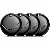 Air Tracker Tags Schlüsselfinder 4er Pack, Koffer Tracker Kompatibel mit Apple Wo ist? APP (Nur iOS), Bluetooth Key Finder für Taschen/Gepäck/Key, IP67 wasserdicht Smart KeyFinder, Austauschbarer Akku