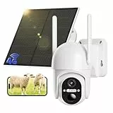 NUASI 4G LTE Überwachungskamera Aussen Akku mit SIM Karte, 2K Kabellos Solar PTZ Kamera Ohne WLAN Outdoor, 355°/100° Schwenkbar, Farb-Nachtsicht, Lokaler/Cloud Speicher, Audio, PIR Erkennung, IP66