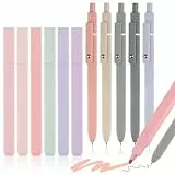 Svalor Textmarker Pastell Set 11 Stück, Aesthetic Marker Stifte und Gelschreiber, Highlighter Pen Marker Pastell Assorted Farben, Aesthetic Stifte 0,5mm Feine Spitze Schwarz für Schule und Bürobedarf