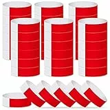 ASTARON Eintrittsbänder 400 Stück, Rot Einlassbänder für Events, Wasserdichte Festival Eintrittsbänder, Event Papierarmbänder Party Handgelenkband für Partys, Veranstaltungen, Clubs, Konzerte