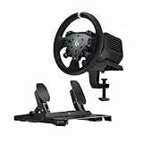 Logitech G RS50 System mit RS Pedals: 4-teiliges Sim-Racing-Setup – RS50 Wheel Base 8 Nm Direct Drive, RS Wheel Hub, RS Round Wheel 28 cm und RS Pedals – für PS5/PS4/PC