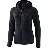 Erima Damen Wärmende Fleecejacke (2061902), schwarz melange, 38