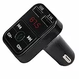 Auto Bluetooth MP3, USB-Schnittstelle Bluetooth V5.0 FM-Transmitter Schnellladegerät Auto-Musik-Player FM-Modulator Kompatibel mit Verschiedenen U-Disks/Speicherkarten
