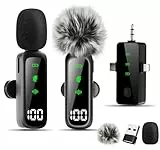 Bayanbulu Mikrofon Handy für iPhone, iPad, Android, Kamera, PC – 3-in-1 Profi-Mini-Mikrofon mit LED-Anzeige & Rauschunterdrückung, Mikrofon Kabellos für YouTube, TikTok, Vlog Podcast(2er-Pack)