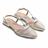 GIOSEPPO Kitodi Mary Jane Flache Damenschuhe, Platin, Größe 40