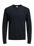 JACK & JONES Herren Basic Knit Crew Neck Pullover - Marine Blazer - XL