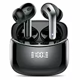 Kopfhörer Kabellos, Bluetooth Kopfhörer in Ear mit Mikrofon, 35 std Spielzeit mit LED Leistungsanzeige, IPX7 Wasserdicht, HiFi Stereo in Ear Kopfhörer Bluetooth für Arbeit und Studium