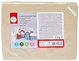 Rayher Lufttrocknender Ton, weiß, 5 kg, Modelliermasse, lufthärtend, weich, geschmeidig, ohne brennen, 34468102, 5000 g