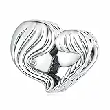 925 Sterling Silber Mutter und Tochter Charms Anhänger für Pandora Armbänder