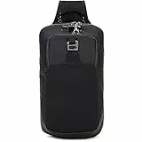 Pacsafe Venturesafe X Sling Pack Anti-Diebstahl Umhängetasche für Rechts- als auch Linkshänder geeignet, Diebstahlschutz - Sling Bag, Schwarz/Black, 37