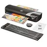 GBC Inspire+ 4-in-1 Set mit A4-Laminiergerät, Papierschneider und Eckenrunder, inkl. Starterkit mit Laminierfolien, Für 75 bis 125 mic Laminierfolien, Laminiergerät in Schwarz (4410036)