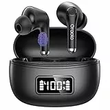 Bluetooth-Kopfhörer, Bluetooth 5.4 Kopfhörer für iOS & Android, 40 Stunden Wiedergabe, Stereo Hi-Fi, kabellose Kopfhörer In-ear Driver 12 mm, LED Display Touch Control IPX6 wasserdicht kabellose