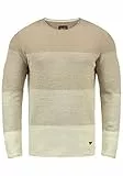 Blend Benno Herren Strickpullover Feinstrick Pullover Mit Rundhalsausschnitt Aus 100% Baumwolle, Größe:XXL, Farbe:Beige Brown (71509)