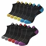 BUDERMMY Sneaker Socken Damen 6 Paar Füßlinge Baumwolle Sportsocken Atmungsaktives Kurz Socken Damen Gepolsterte Laufsocken (DE/NL/SE/PL, Numerisch, 39, 42, Regular, Regular, Schwarz)