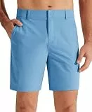 Libin Herren-Golf-Shorts, 17,8 cm/22,9 cm, Arbeitskleid, Shorts, leger, flache Vorderseite, Hybrid-Shorts, leicht, schnell trocknend, wasserabweisend, 17,8 cm, Hellblau, 54 DE