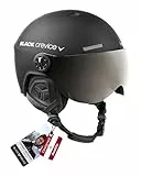 Black Crevice Skihelm mit Visier, Gstaad, BCR143921, schwarz, Gr. S/M