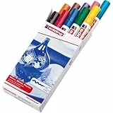 edding 750 creative marker set basic 4-750-9-999 Lackmarker Schwarz, Rot, Blau, Grün, Gelb, Orange, Braun, Violett, Ros