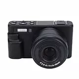 Tbest Digitalkamera 5K HD Vlogging mit 10-Fach Optischem Zoom Autofokus 2,8 Zoll 180-Grad-Klappbildschirm 72 MP Fotografie für Content-Ersteller Live-Streaming ABS-Legierung (Black)