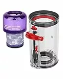 Staubbehälter Ersatz für Dyson V11 V15 SV14 SV17 SV22 SV28 – Großer Auffangbehälter mit HEPA Filter Zubehör – Verbesserte Dichtung & Saugkraft Staubsauger Ersatzteile – Teile-Nr. 970050-01 & 965443-01