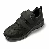 JOMIX Sneaker Herren Sportschuhe Turnschuhe Straßen Laufschuhe Klettverschluss Atmungsaktive Trainers Fitness Gym (A Schwarz, 42)