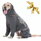 Wundschutzanzüge Für Hundechirurgisches Hundewiederherstellungshemd Mit Reißverschluss Hunde-Rettungshemd Schutz Vor Wunden Statt Konischem Hundehalsband Für Mittlere Und Große Hunde, Grau M