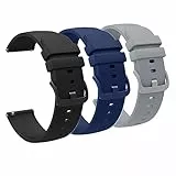 Blueshaweu 18mm Armband Kompatibel für Soudorv Smartwatch 1,57' P97, Sport Silikon Armbänder Kompatibel mit Soudorv P97 Smartwatch (3 Pack-B)