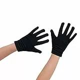 Oblique Unique® 1 Paar Kinder Handschuhe in Schwarz aus Baumwolle - auch für kleine Erwachsenenhände geeignet