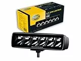 HELLA LED Lightbar Black Magic Zusatzscheinwerfer 6,2 Zoll 1600 echte Lumen Spotausleuchtung: rechteckig LED Arbeitsscheinwerfer 12V - 24V für Auto Pickup LKW SUV ATV Motorrad - 1FB 358 176-211