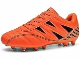 ASHION Jungen Fußballschuh Kinder Fussballschuhe Footballschuhe Professionelle Trainingsschuhe,C Orange 37 EU