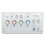 Roland BRIDGE CAST Dual Bus Gaming Mixer | Professionelles Audio-Streaming-Interface und Mixer für Online-Gamer | 32-Bit Hardware-DSP | USB-C Verbindung für Windows & Mac | Ice White