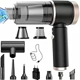 XUANHONG-TECH Handstaubsauger Akku 4-in-1, 25000PA Auto Staubsauger Stark, Handstaubsauger Kabellos Mini Staubsauger für PC, Küche, Sofa, Büro, Auto, Tierhaar Staubbürste (Weiß)